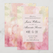 Invitation Réception de mariage romantique et rêveuse (Devant / Derrière)