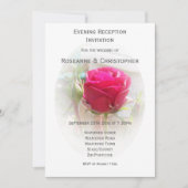 Invitation Réception de mariage rose (Devant)