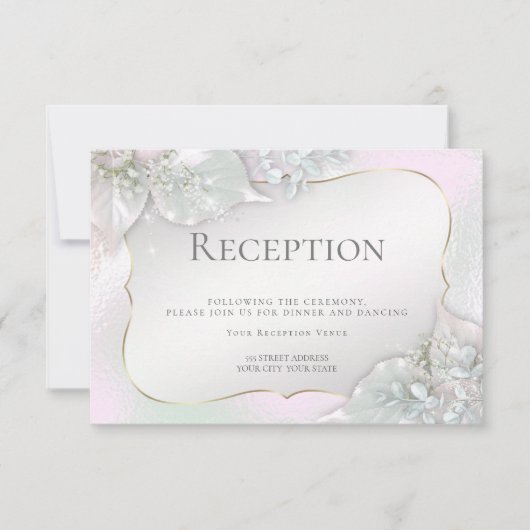 Invitation Réception de mariage | Rosé agité (Devant)