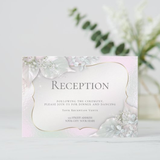 Invitation Réception de mariage | Rosé agité (Debout devant)