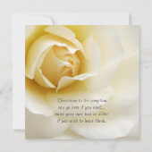 Invitation Réception de mariage rose blanche crémeuse unique (Dos)