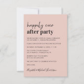 Invitation Réception De Mariage Rose Et Clou Moderne Minimale (Devant)