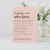 Invitation Réception De Mariage Rose Et Clou Moderne Minimale (Debout devant)