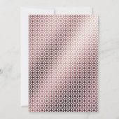 Invitation Réception de mariage rose gold pour les jeunes mar (Dos)