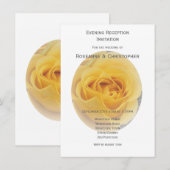 Invitation Réception de mariage rose jaune (Devant / Derrière)