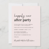 Invitation Réception de mariage rose minimal moderne QR Code (Devant)