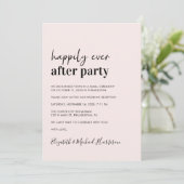 Invitation Réception de mariage rose minimal moderne QR Code (Debout devant)