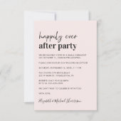 Invitation Réception De Mariage Rose Moderne Minimale (Devant)