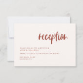 Invitation Réception de mariage rose neige élégante moderne (Devant)