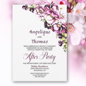 Invitation Réception de mariage rose rustique