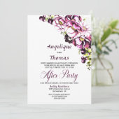 Invitation Réception de mariage rose rustique (Debout devant)