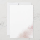Invitation Réception de mariage rose Watercolor Wash | Blush (Dos)