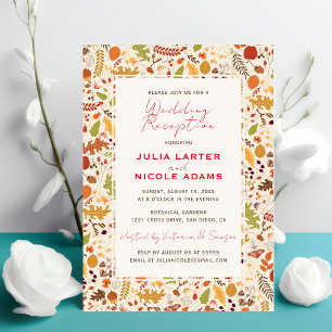 Invitation Réception de mariage rustique automnal Boho