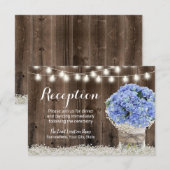 Invitation Réception de mariage rustique avec jarres de fleur (Devant / Derrière)