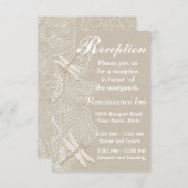 Invitation Réception de mariage rustique Burlap et dentelle (Devant / Derrière)