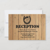 Invitation Réception de Mariage Rustique Cheval Occidental en (Devant)
