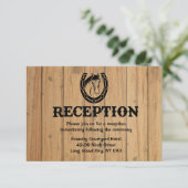 Invitation Réception de Mariage Rustique Cheval Occidental en (Debout devant)