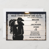 Invitation Réception de mariage rustique dans une grange pour (Devant)