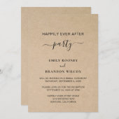 Invitation Réception de mariage rustique élégant simple (Devant / Derrière)