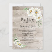 Invitation Réception de mariage Rustique en Bois de Grange av (Devant)