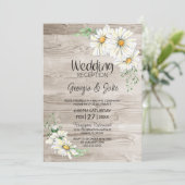 Invitation Réception de mariage Rustique en Bois de Grange av (Debout devant)