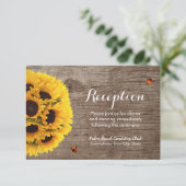 Invitation Réception de mariage rustique en bois de grange to (Debout devant)