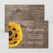 Invitation Réception de mariage rustique en bois de grange to (Devant / Derrière)