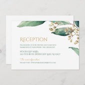 Invitation Réception de mariage rustique et botanique moderne (Devant / Derrière)