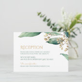 Invitation Réception de mariage rustique et botanique moderne (Debout devant)