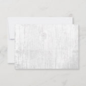 Invitation Réception de mariage rustique fleuri de succulente (Dos)