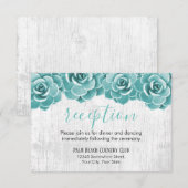 Invitation Réception de mariage rustique fleuri succulent de (Devant / Derrière)