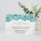 Invitation Réception de mariage rustique florale succulente d (Debout devant)
