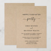 Invitation Réception de mariage rustique simple et élégant (Devant / Derrière)