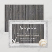Invitation Réception de mariage rustique sur la plage avec ca (Devant / Derrière)