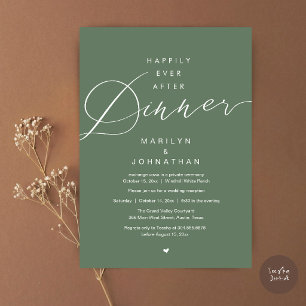 Invitation Réception de mariage sage de dîner pour toujours h