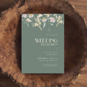 Invitation Réception De Mariage Sage Deco fleur sauvage