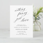 Invitation Réception de mariage sans chichis juste amour (Debout devant)