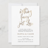Invitation Réception de mariage sans chichis juste amour (Devant)