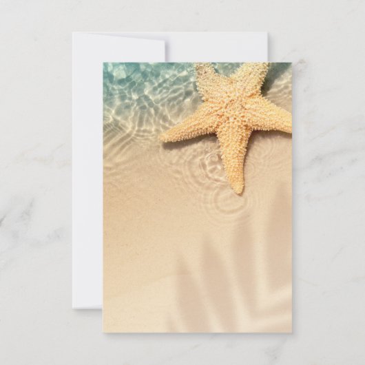 Invitation Réception de mariage Seashell Beach (Dos)