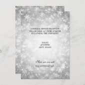 Invitation Réception de mariage Silver Winter Wonderland (Devant / Derrière)
