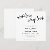 Invitation Réception de Mariage Simple avec Écriture Manuscri (Devant / Derrière)