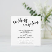 Invitation Réception de Mariage Simple avec Écriture Manuscri (Debout devant)