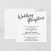 Invitation Réception de Mariage Simple avec Écriture Manuscri (Devant / Derrière)