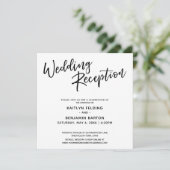 Invitation Réception de Mariage Simple avec Écriture Manuscri (Debout devant)