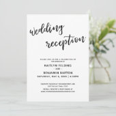 Invitation Réception de Mariage Simple Écriture Manuscrite Mo (Debout devant)