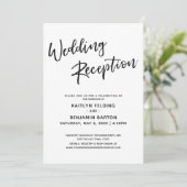 Invitation Réception de Mariage Simple Écriture Manuscrite Mo (Debout devant)