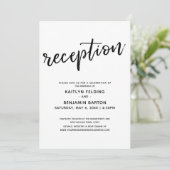 Invitation Réception de Mariage Simple Écriture Manuscrite Mo (Debout devant)