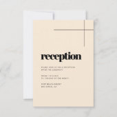 Invitation Réception de mariage simple élégante et chic (Devant)