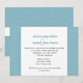 Invitation Réception de mariage simple et élégante en bleu ro (Devant / Derrière)