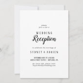Invitation Réception De Mariage Simple Et Minimaliste Seuleme (Devant)